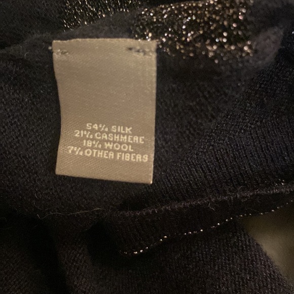 Neiman Marcus NWT NAVY Blue Cashmere Collection Open Cardigan, XL, 64% Silk, 21% - Picture 8 of 9